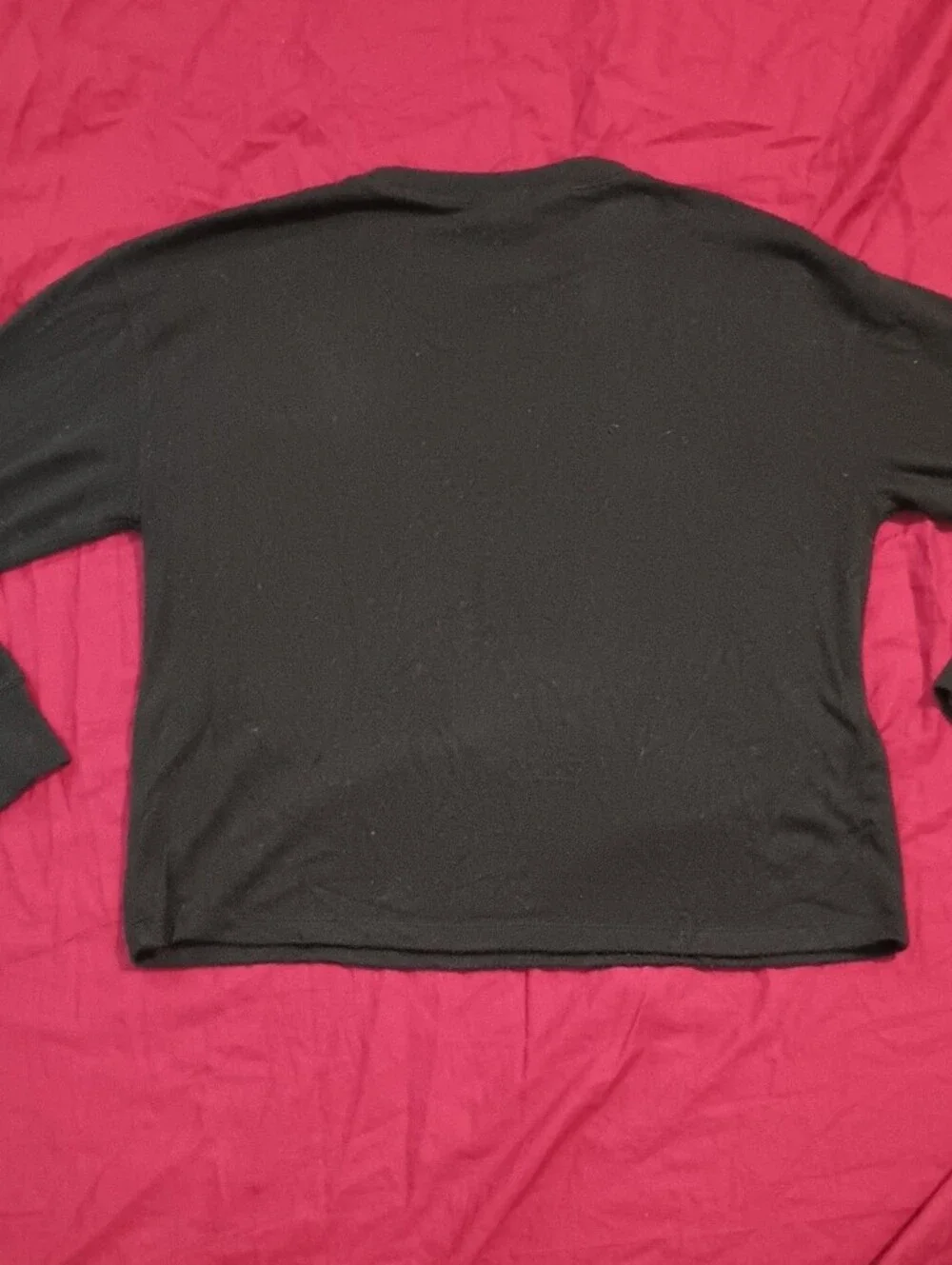 Victoria's Secret PINK Black Shirt Woman's XS Lightweight Long sleeve T-shirt 👕 - Picture 7 of 7